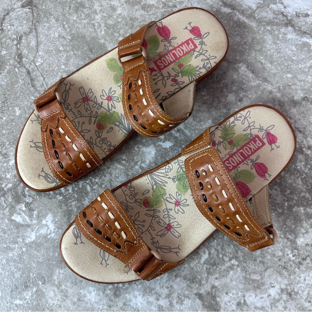 Pikolinos Brandy Brown Slip On Sandals 39